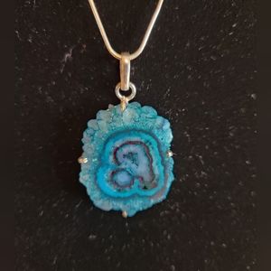 Blue Solar Quartz Pendant